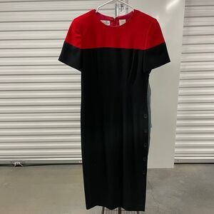 Liz Claiborne Black & Red Dress Size 10 Petite, Elegant and Chic